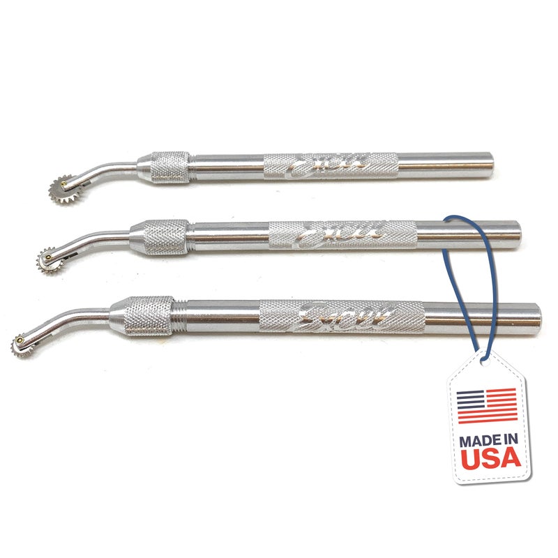 Excel Blades Pounce Wheel Set â€“ Stainless Steel Fabric Tracing, Perforating, Cutting, Sewing, Quilting & Embossing Tool â€“ Set of 3 Assorted Sizes â€“ Made in USA - Image 1