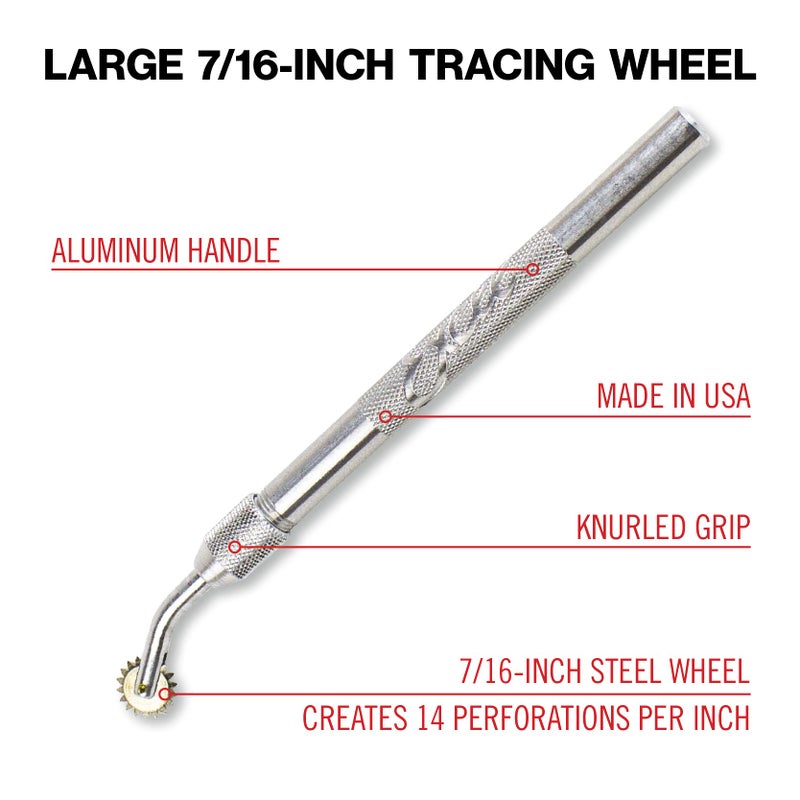 Excel Blades Pounce Wheel Set â€“ Stainless Steel Fabric Tracing, Perforating, Cutting, Sewing, Quilting & Embossing Tool â€“ Set of 3 Assorted Sizes â€“ Made in USA - Image 2