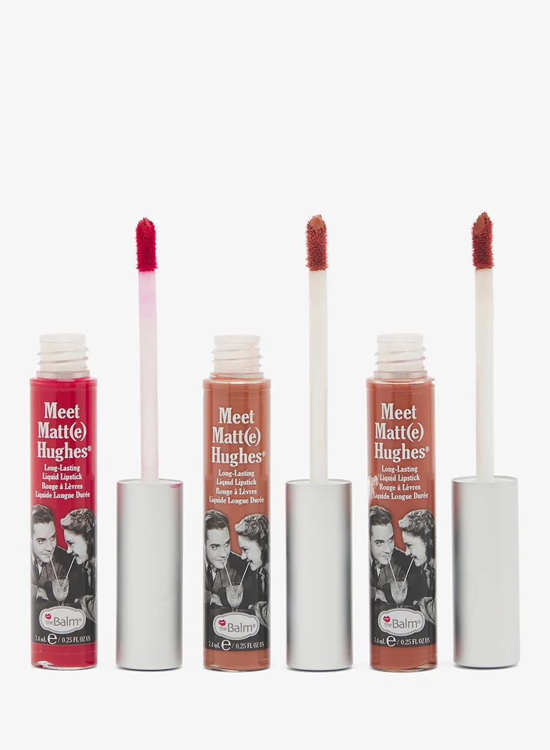 ذا بالم مجموعة أحمر شفاه مطفي هج  ثلاثيات متنوعة بالحجم الكامل