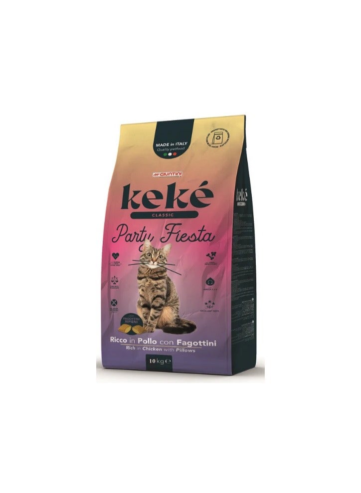 Keke Classic Party Fiesta – Rich in Chicken, 10 kg | Premium High-Protein Pet Food for Dogs & Cats | Tasty & Nutritious