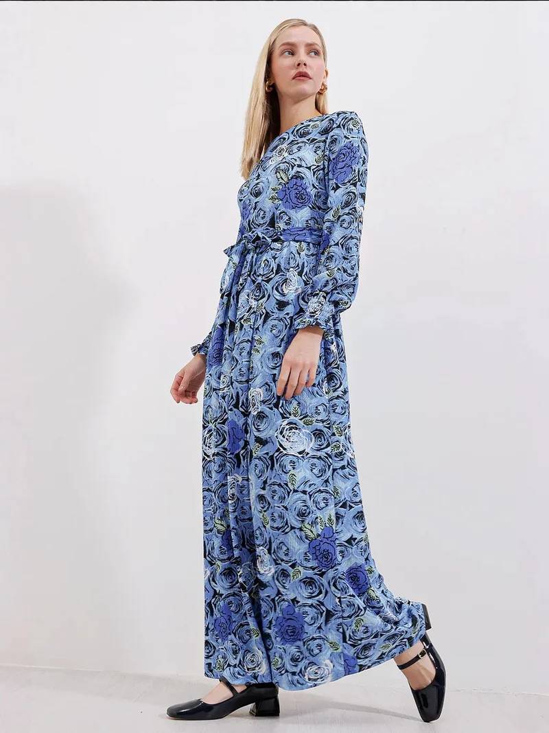 بيغ دارت فستان ماكسي محبوك من  مع تفاصيل فيونكة