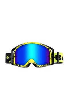 Motorcycle Goggles, Dirt Bike Goggles, ATV Racing Motocross Goggle Glasses, UV Protection Windproof Anti Fog Racing Goggles, Racing Helmet Goggles, for Adults Men Women Youth Kids (Green)