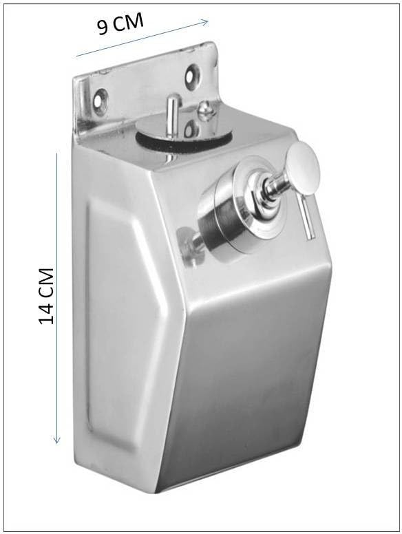 Kamal Kamal Matrix Stainless Steel Soap Dispenser | Wall Mounted with Manual Thumb Press | for Bathroom, Kitchen, Hotel, Office (Pack of 2)  - Image 3