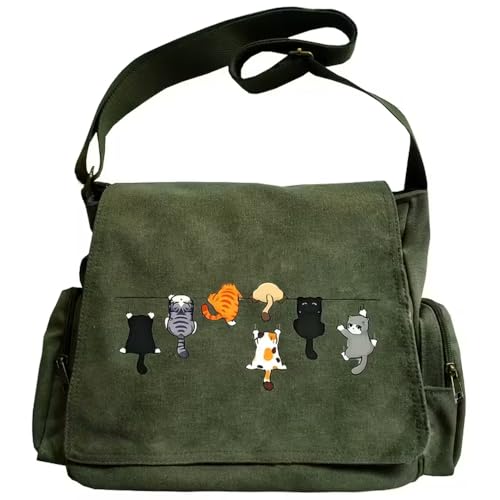 CHICGLOW Personalized Pattern Messenger Bag Cute Canvas Crossbody Bags Women/Men Shoulder Handbags Hobo Purses with Pockets - Image 1