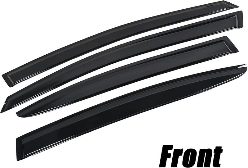 munirater Black Side Window Visor Vent Rain Guard Deflector for 2015-2019 Subaru WRX STI JDM Style - Image 3