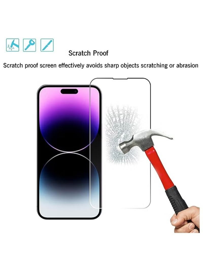 X-level - iPhone 14 Pro Max Case Transparent Mobile Phone Back Flowers Pattern Four Corner Shockproof Protective Camera Protection Funtion With 1 Screen Film Tempered Glass Cover Protector For Women Girl - Image 1