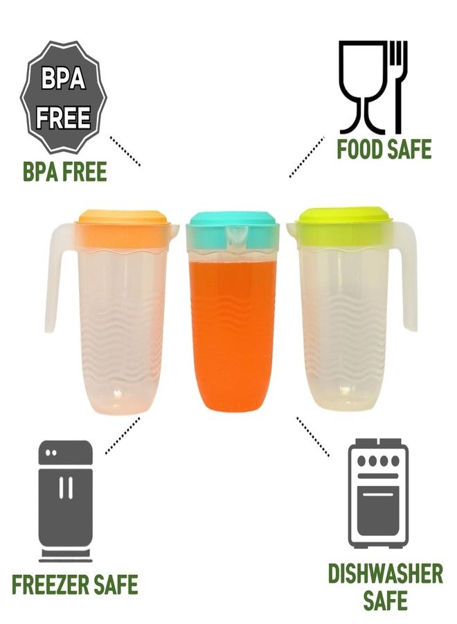 GODAGE 5 pcs Pitcher and Tumbler Set, 2.11 qt Water Pitcher with Lid and 16 oz 4 Tumblers, Durable and Lightweight Drinkware Set, Freezer Microwave Dishwasher Safe (1 Set, Green) - Image 5