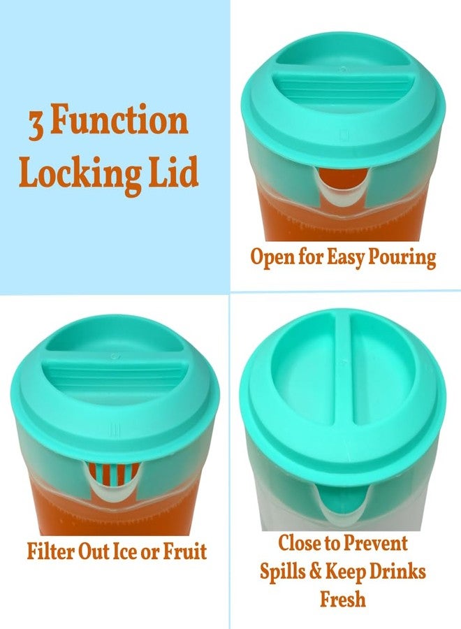 GODAGE 5 pcs Pitcher and Tumbler Set, 2.11 qt Water Pitcher with Lid and 16 oz 4 Tumblers, Durable and Lightweight Drinkware Set, Freezer Microwave Dishwasher Safe (1 Set, Green) - Image 4