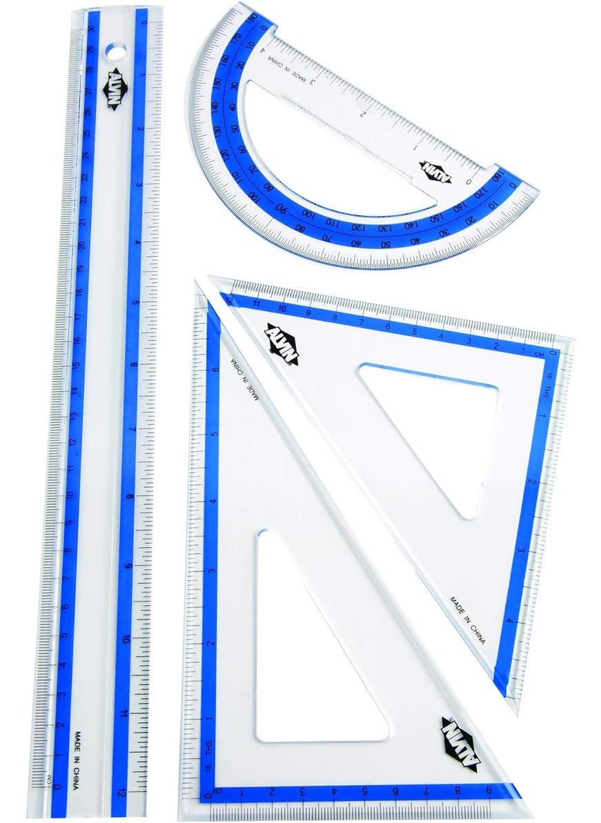 Alvin Alvin Geometry Set High Tech Set Model  Set of 4 