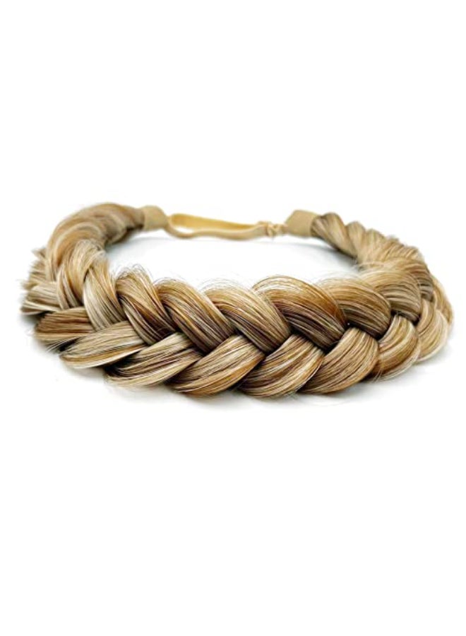 TOECWEGR Synthetic Hair Braided Headband Classic Wide Strands Wedding Disorderly Fluffy Braids Wig Band Women Beauty Accessory - Image 1