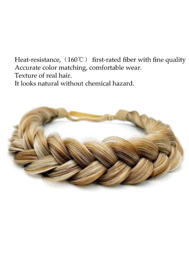 TOECWEGR Synthetic Hair Braided Headband Classic Wide Strands Wedding Disorderly Fluffy Braids Wig Band Women Beauty Accessory - Image 4
