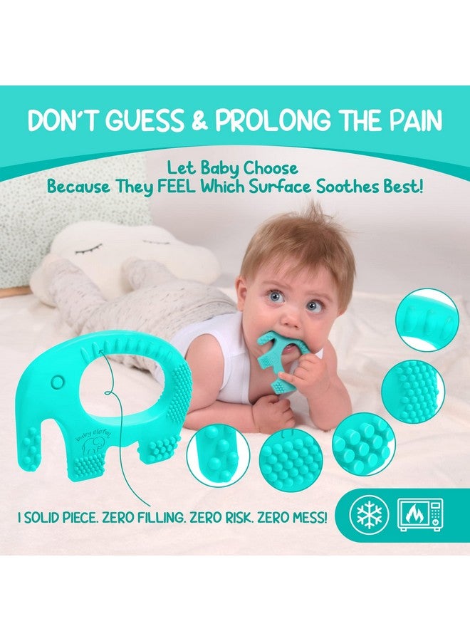 baby elefun Teething Toy Ring Effective & Easy To Hold Bpa Free Silicone Elephant Teethers With Gift Package Teether Rings Toys Best For Babies 06 612 Months Infant Boys & Girls Baby Shower  - Image 4