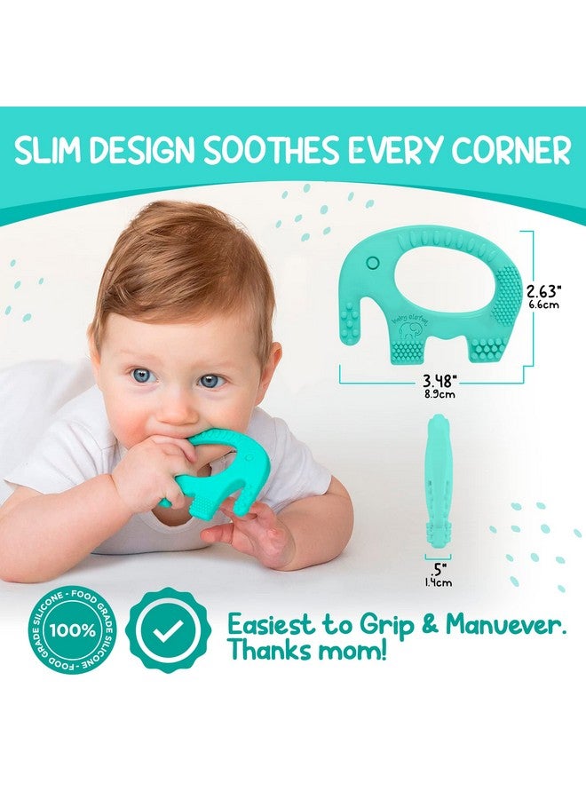 baby elefun Teething Toy Ring Effective & Easy To Hold Bpa Free Silicone Elephant Teethers With Gift Package Teether Rings Toys Best For Babies 06 612 Months Infant Boys & Girls Baby Shower  - Image 3