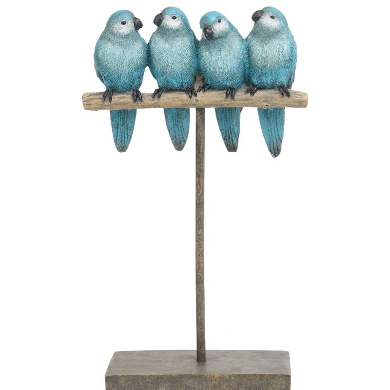 Braxio Bird Figurines Home Decor Resin Tabletop Blue Bird Decor for Shelf Table Desk Modern Decorative Accent for Living Room Bedroom Office 55 x 25 x 95 Inch - Image 2