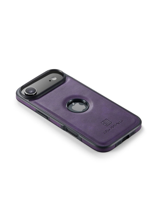 DGMING Case Cover Premium Leather Back with Logo CutOut Shockproof Compatible with  Iphone 17 Air (Purple) - Image 3