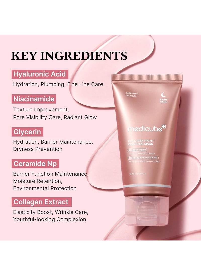 Medicube Collagen Night Mask – Peel-Off Mask for Firming and Hydrating the Skin for a Radiant Glow, 75m  - Image 4
