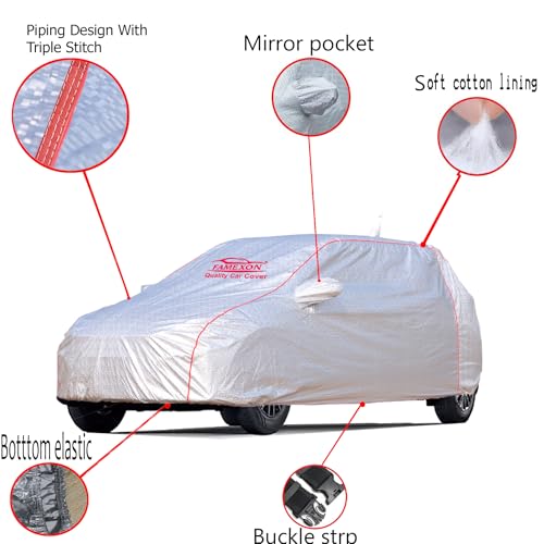 FAMEXON Hyundai Xcent Car Cover Waterproof with Free Bag and All Weather for Car Cover,100% Waterproof Outdoor Car Covers Rain Snow UV Dust Protection. Custom Fit - Image 5