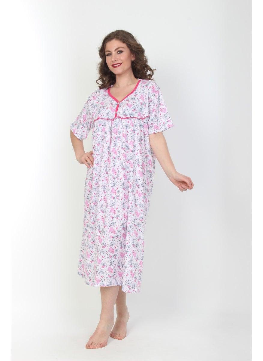 Mother's Nightgown Short Sleeve Battal Comfortable Fit Nightgown - pzsku/Z9EE9D01C790C1CBFE140Z/45/_/1740601323/3e6f25e2-1fd9-4512-8d65-551e3307dd83