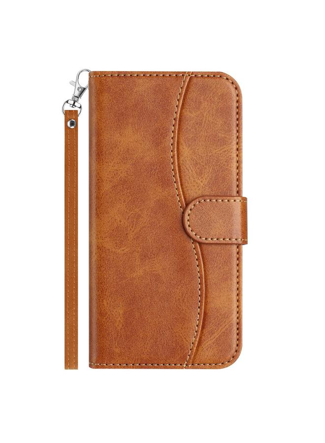 S-TOP Case For iPhone 16e Dual-Folded S-shape Leather Phone Case - Image 2