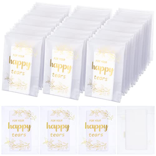 Glenmal 60 Pcs Wedding Tissues Packs for Guests Happy Tears Tissue Packs for Wedding 3 Ply Bulk Facial Pocket Travel Individual Favors for Party Guests Gifts - Image 1