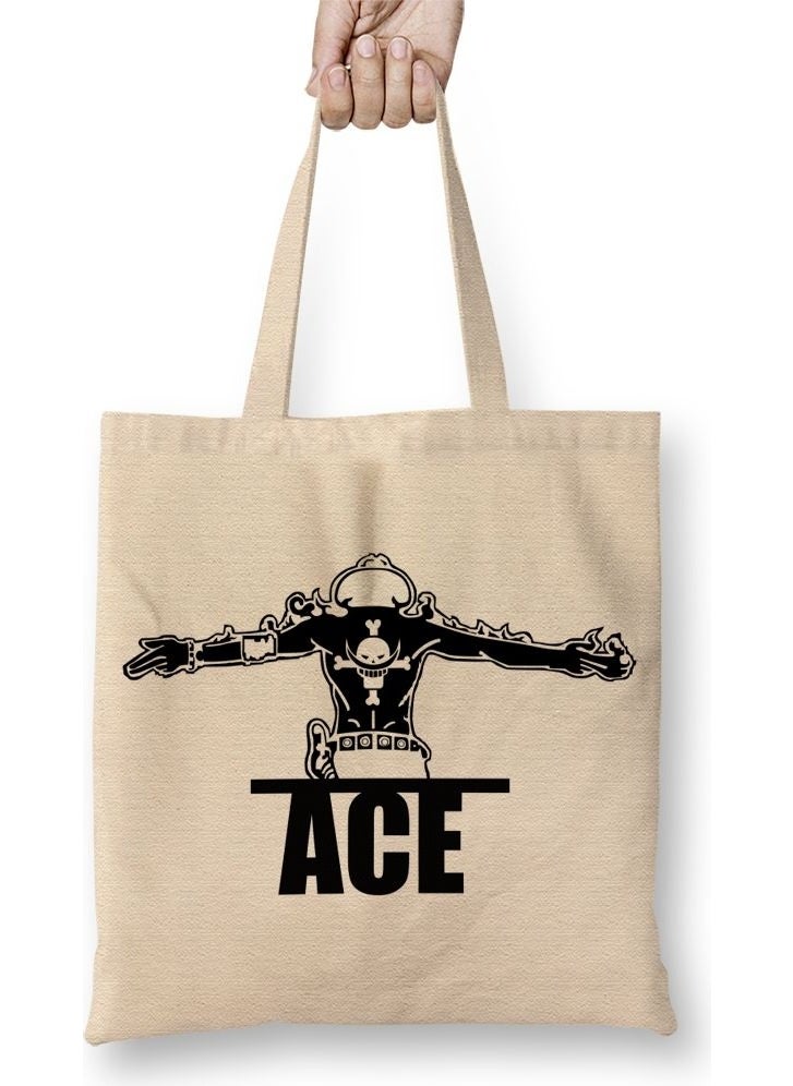 Baskı Dükkanı - Print Shop Portgas D Ace One Piece Tote Bag Long Handle - Image 1