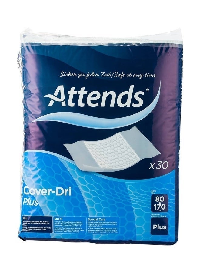 Attends Cover Dri Plus Disposable Pads, 30 Pcs