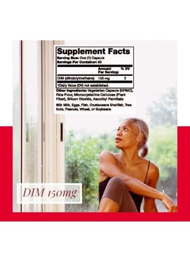 Olympian Labs Dim Supplement 150Mg - Dim Diindolylmethane 60 Capsule Supply Of Dim For Estrogen Balance, Hormone Menopause Relief, Acne Treatment, Pcos, Bodybuilding  - Image 5