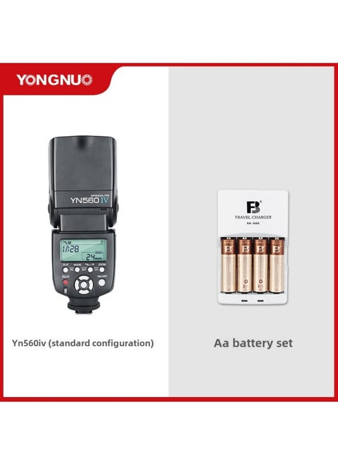 Yongnuo YN560III Three-generation SLR Flash Is Suitable For Canon Nikon Universal External Top Off-machine Hot Shoe Photography-Color:YN 560IV + 5th Battery