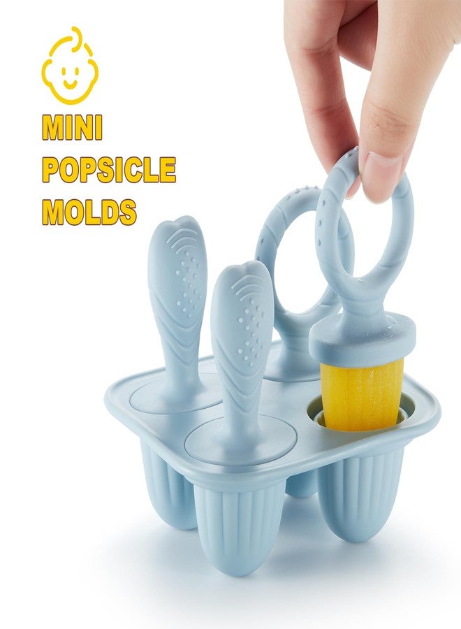 ACOOKEE Toddler Popsicles Molds 1 Pack 4 Handle, BPA Free, Silicone Baby Popsicles Molds Easy Release Ice Cream Molds Reusable - Image 2