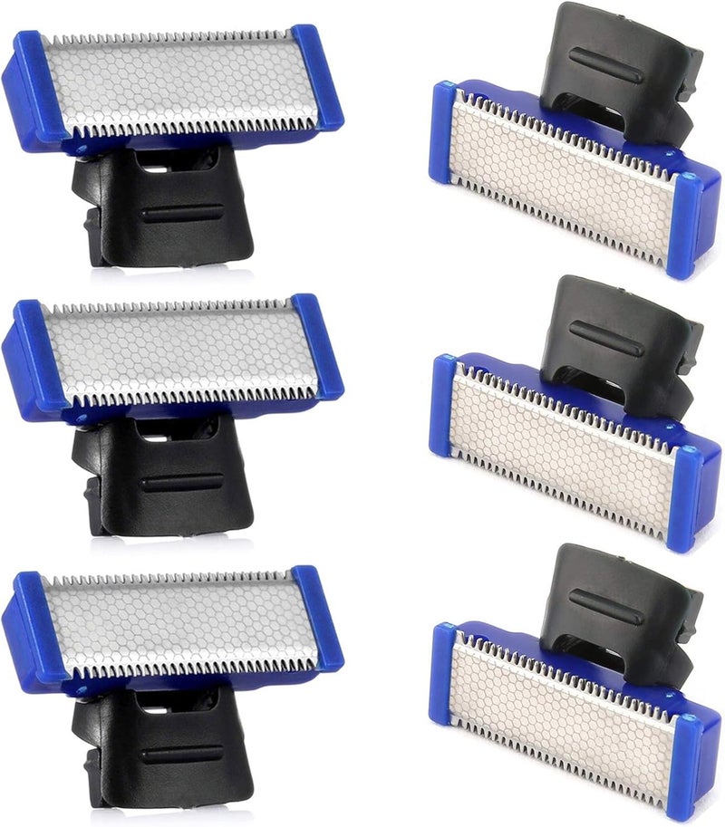 Replacement Heads for Old Version of Microtouch Solo Mens Shaver Electric Micro Trimmer Pack of 6