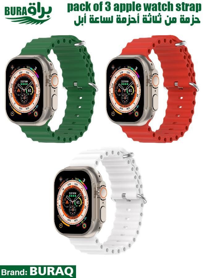 Apple Watch Band Strap For Apple Watch Ultra 2/Ultra 49mm, Series 10 46mm, 9/8/7 45mm, SE2/SE/6/5/4 44mm, 3/2/1 42mm