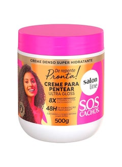 Salon Line Salon Line - Linha SOS Cachos (De Repente Pronta) - Creme para Pentear Ultra Gloss 500 gr - (SOS Curls (Suddenly Ready) - Anti-Porosity Conbing Cream Net 17.64 Oz)  - Image 1