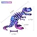 FunisFun 3D Printed Dragon with Articulated Bones for Adult 3D Printed Dinosaur Fidget Toys Decor for Stress Relief BluePurple 1P - Image 4