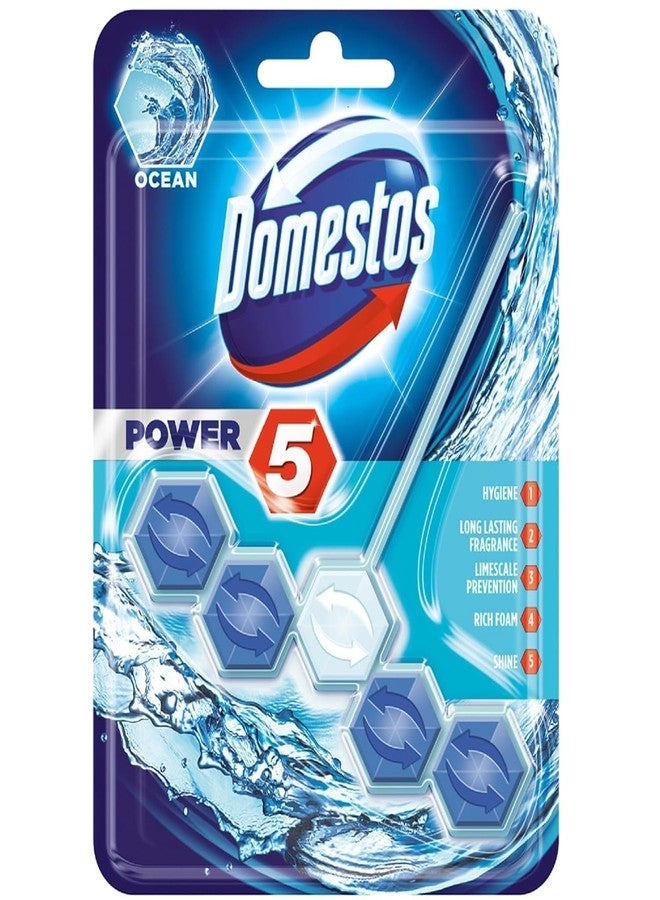 Domestos Power 5 Toilet Block - 55 g (Ocean) - Image 1