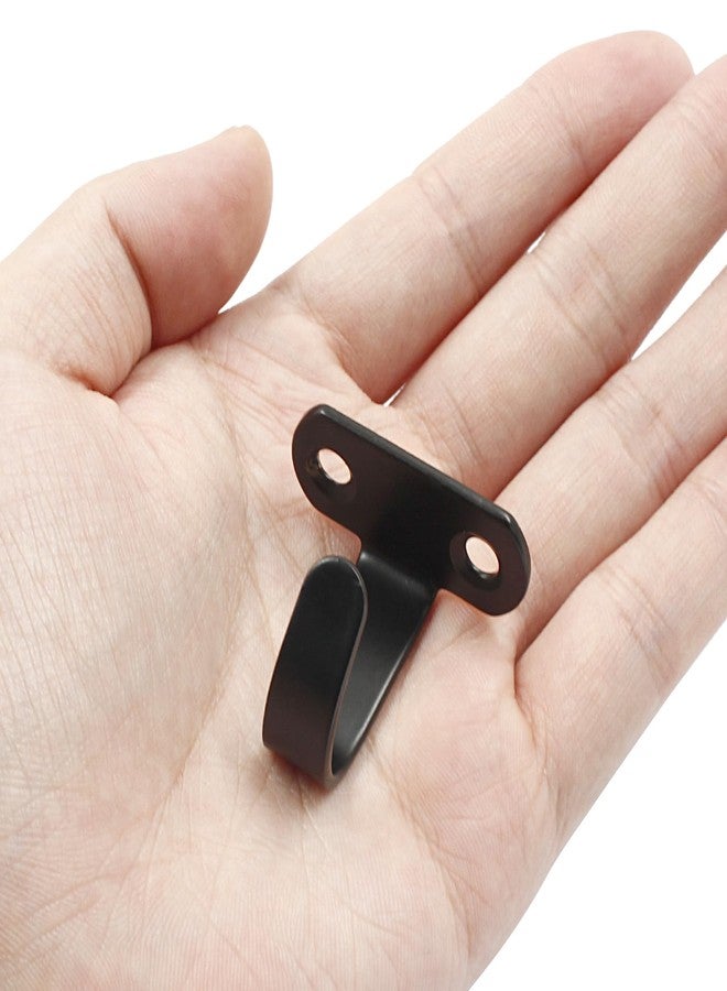 Murtenze 12PC Stainless Steel Ceiling Hooks - Heavy Duty Under-Shelf Towel Hook for Bathroom Kitchen Cabinet - Matte Black - Image 5