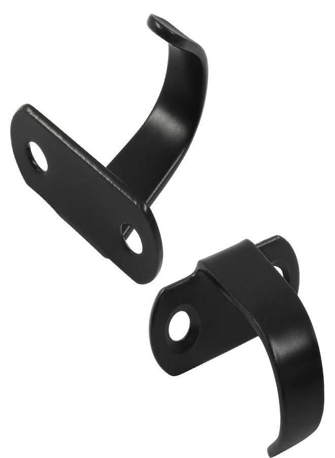 Murtenze 12PC Stainless Steel Ceiling Hooks - Heavy Duty Under-Shelf Towel Hook for Bathroom Kitchen Cabinet - Matte Black - Image 4