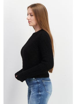 Women Round Neck Knitted Sweater, Black - pzsku/Z9EEA875408363344C3B4Z/45/_/1726109082/b8262a7d-681d-45a6-b1fb-c86b1ab749a1