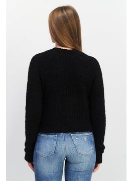 Women Round Neck Knitted Sweater, Black - pzsku/Z9EEA875408363344C3B4Z/45/_/1726109116/550b81b1-b842-4232-8b0e-8aad683cde4b