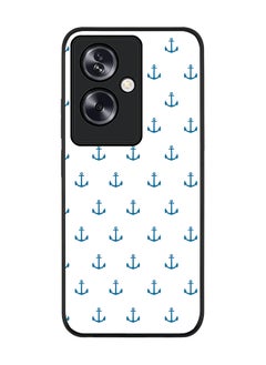 Rugged Black Edge Case for OnePlus Nord N30 SE, Slim fit Soft Case Flexible Rubber Edges Anti Drop TPU Gel Thin Cover - Anchor Blue