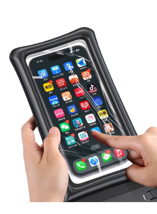 Usams 7 inch Mobile Phone Waterproof Bag Floating Airbag Swimming Bag Pouch Phone Protective Case - Image 1