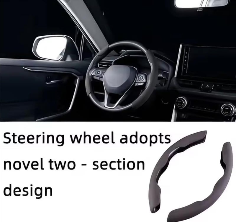 YOURKARTS.COM YOURKARTS Velvet Steering Wheel Cover, Universal, Anti-Slip, Car Interior Decoration (Black) - Image 3