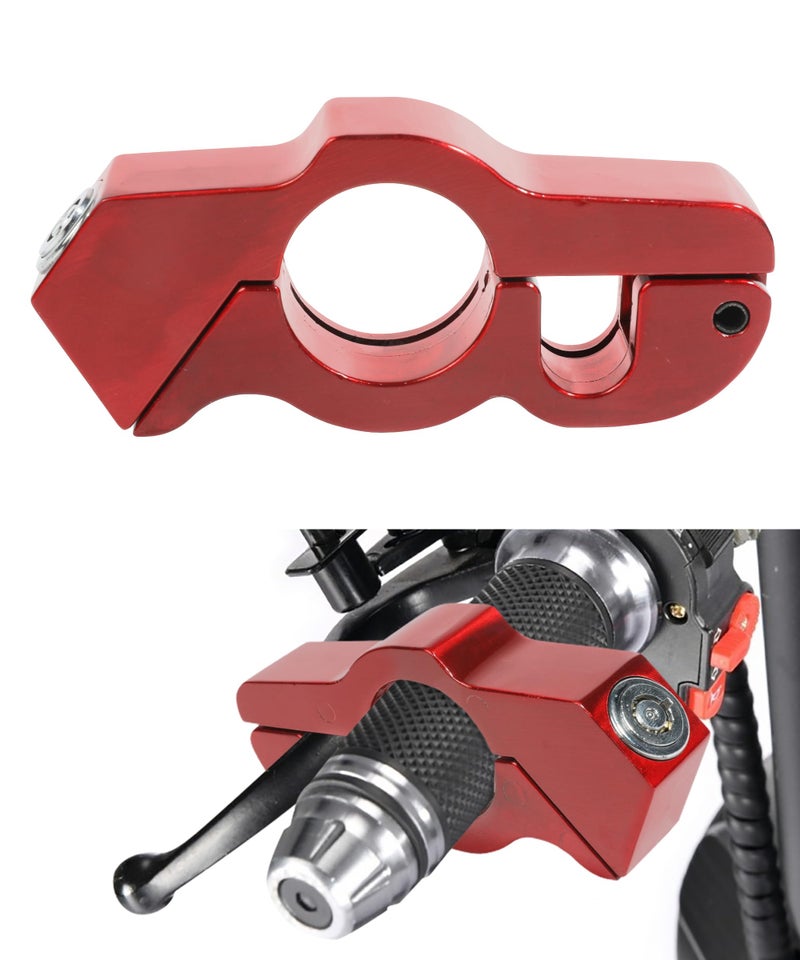 bylikeho Motorcycle Lock Heavy Duty AntiTheft Bike Handlebar LockCar Accessories Handlebar Throttle Grip Brake Lever Security Motorcycle LocksUltimate Security for Motorcycle Red - Image 3