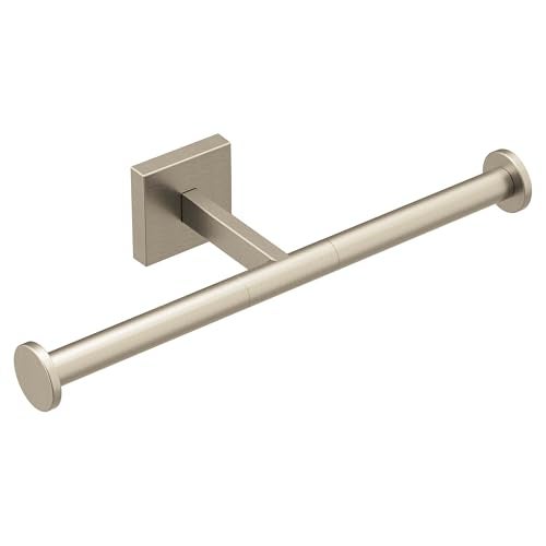 Moen BP1888BN Triva Double-Post Toilet Paper Holder, Brushed Nickel - Image 1