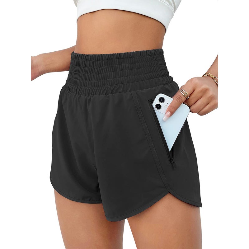 Women's Quick-Dry Yoga Shorts, 3-Inch, High Waist - Image 4