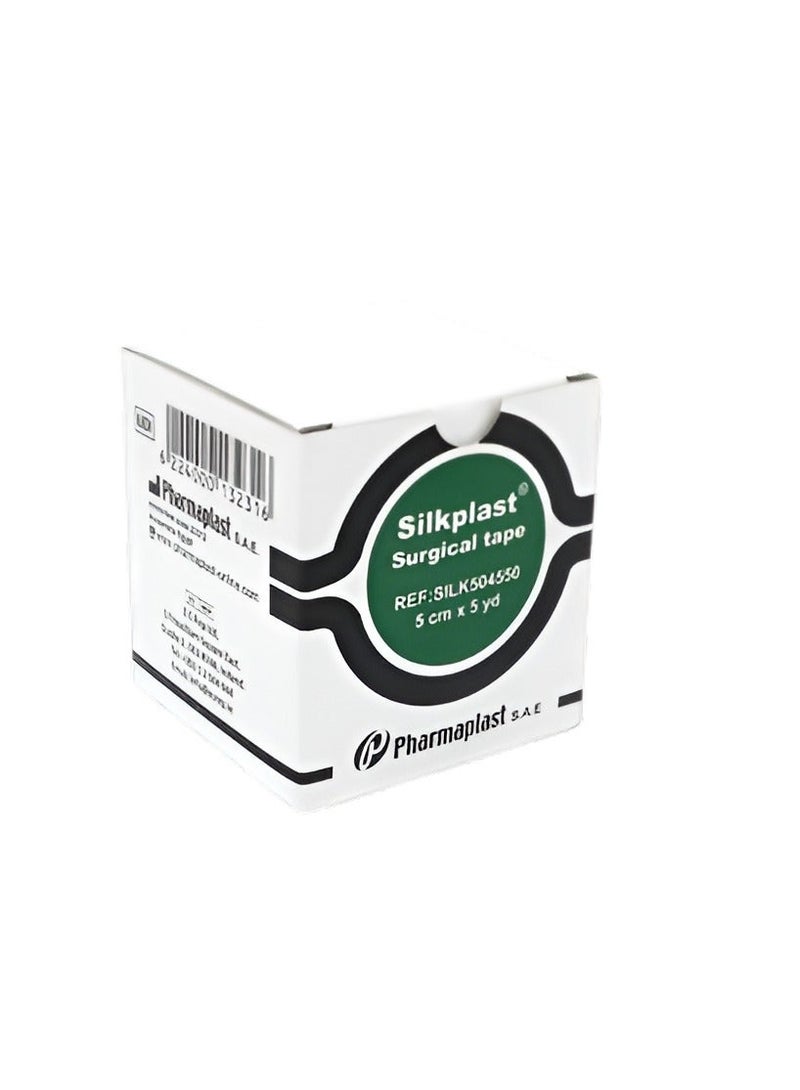 SILKPLAST Plaster Silk Plast | Medical Adhesive Tape | Size 5 cm*5Yd - Image 2