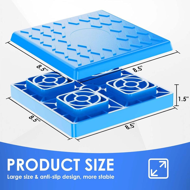 CircleRoad Heavy Duty RV Leveling Blocks 12 Pack, Interlocking Design Camper Leveling Blocks with Packing Bag, Ideal for Leveling Single and Dual Wheels (Blue) - Image 2