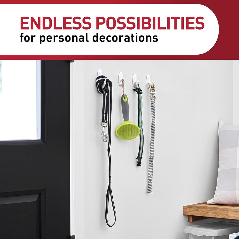 Command Wide range expanded design Medium Designer Hooks, White, 9-Hooks, 12-Strips, Organize & Decorate Damage-Free General purpose design - Image 3