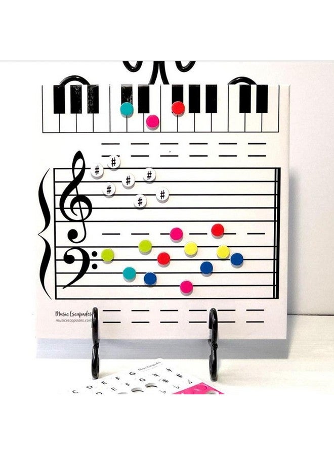Hztyyier Magnetic Dry Erase Board Note Reading Borad Small Dry Erase Whiteboard for Music Teacher Teaching Piano Teacher - Image 1