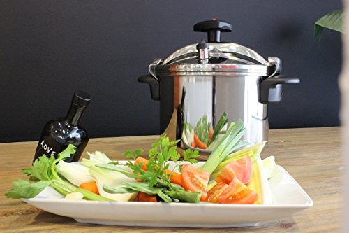 MAGEFESA Star 8.4-Quart Stainless Steel Pressure Cooker, Works on All Stovetops (Induction Compatible), Safety Lock & 8 PSI Cooking - Image 2