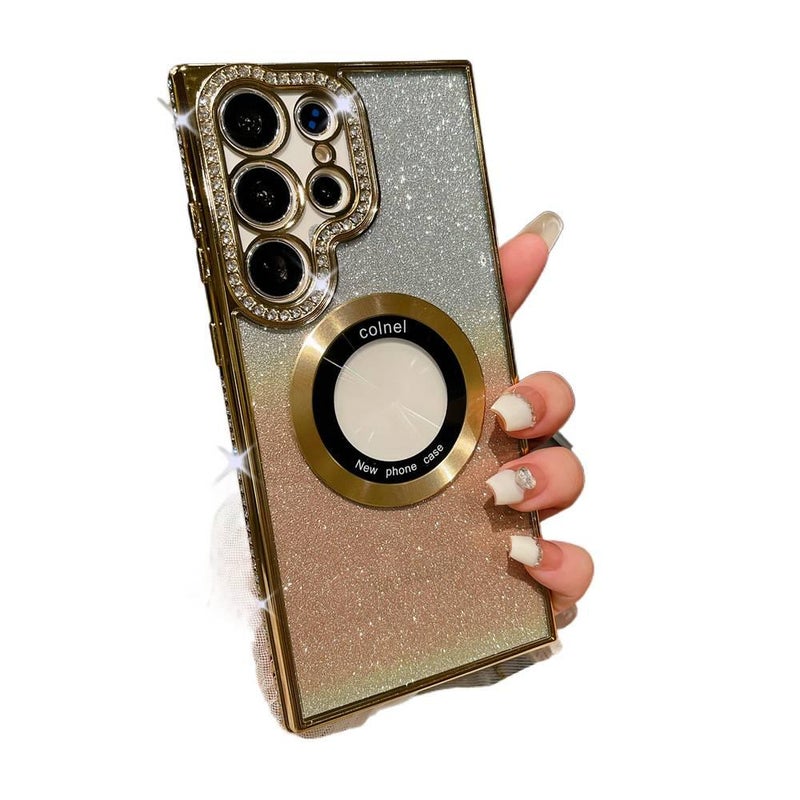 غطاء MagSafe | Gold سيليكون | لـ Samsung Galaxy S22 | مغناطيس قوي - Image 1